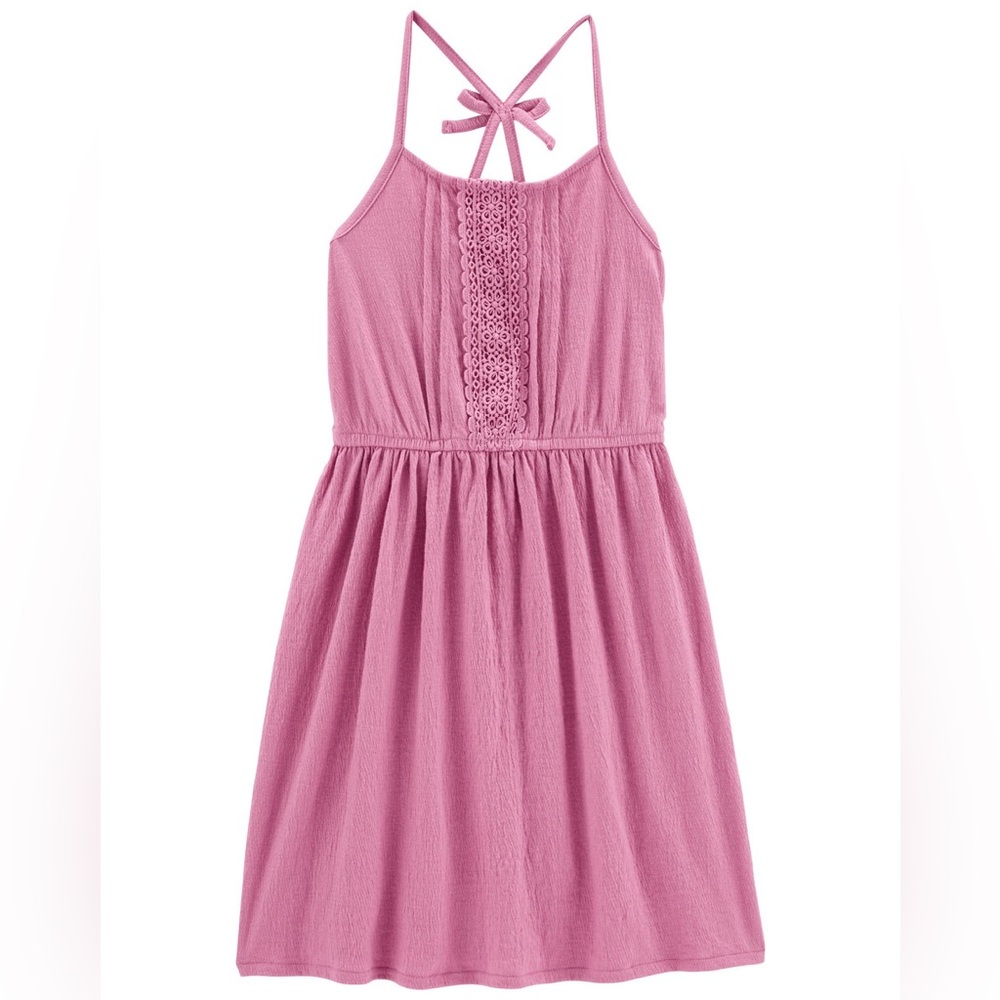 OshKosh B'gosh Pink Crinkle Gauze Sundress